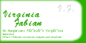 virginia fabian business card